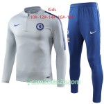 Chelsea Criança Sweat de Treino Conjunto Cinza Branco 2018/19